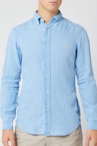 Polo - Blue Linen Shirt