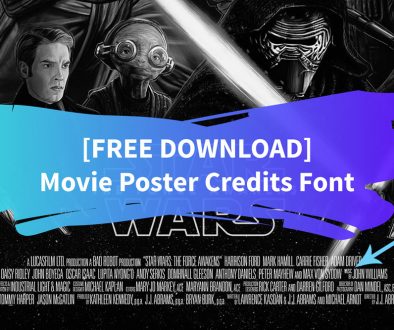 Movie poster credits font - free download